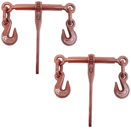 Boxer Tools HD Ratchet Chain Load Binder w/Forged Grab Hooks, 1/2-in. 5/8in, 13,000lbs WLL, 2PK 66169/ LB02-1258